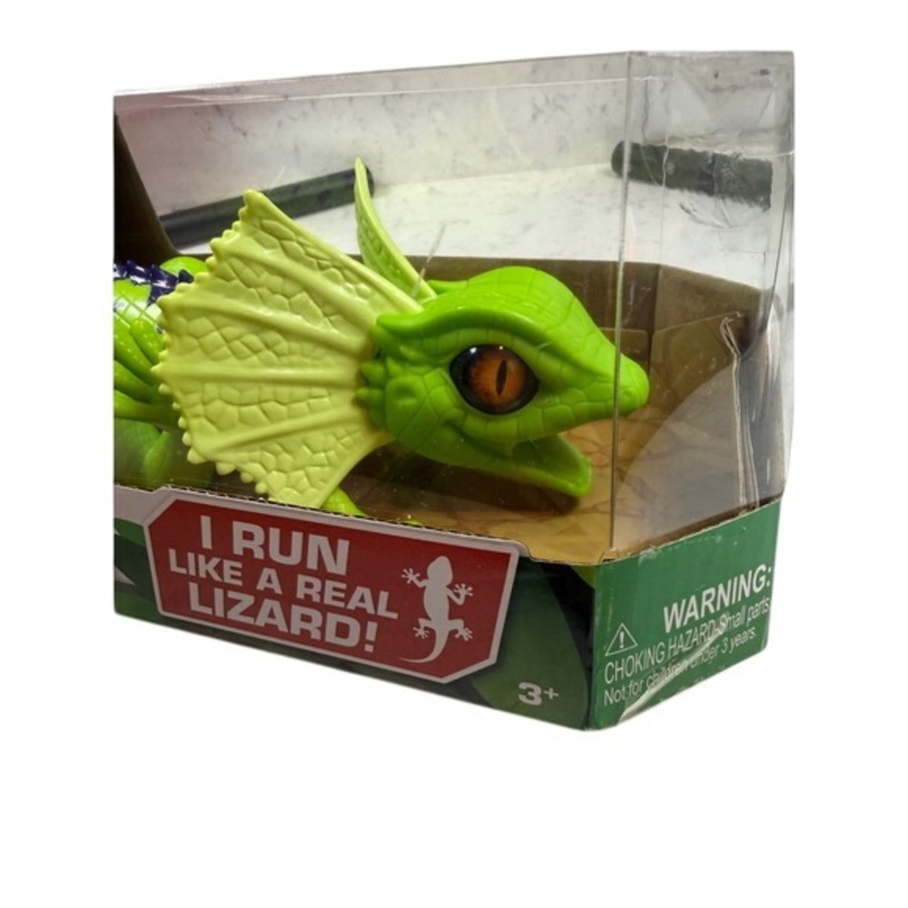 Zuru Robo Alive Frilled Neck Lizard Robotic Pet Green Fast‎ Running Toy 7122